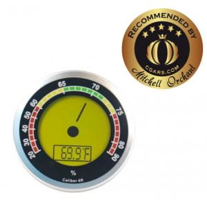 Caliber 4R - Silver Digital Round Thermo-Hygrometer
